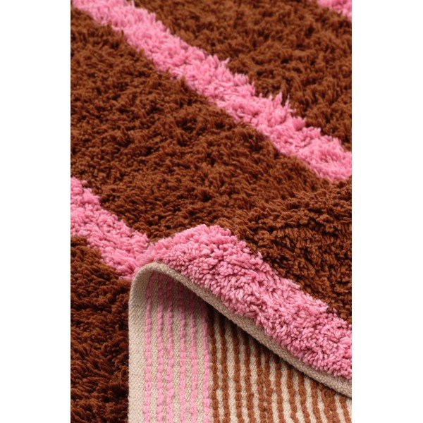 Passatoia rosa/marrone in cotone 80x250 cm Mika – Jotex-image-3