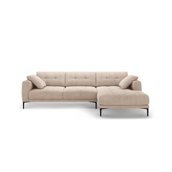 Divano angolare marrone chiaro (con penisola a destra/con chaise lounge) Bemy – Micadoni 
