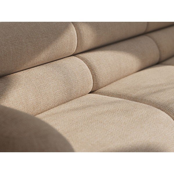 Divano beige con rivestimento in ciniglia 220 cm Neo – Micadoni -image-3