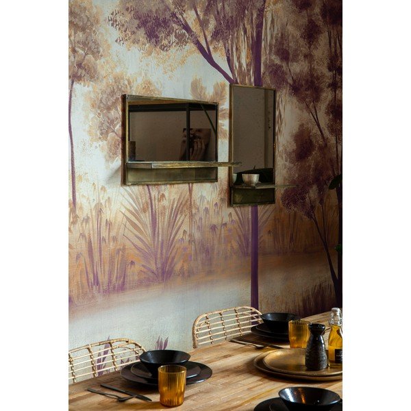 Specchio a parete con mensola 37x61 cm Feyza - White Label-image-4