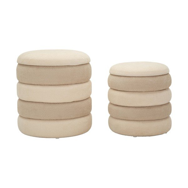Set di poggiapiedi color crema 2 pz Nordic Style – Mauro Ferretti
