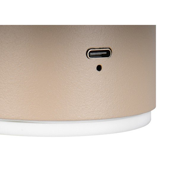 Lampada da parete LED beige con ricarica USB Davey – Trio-image-3