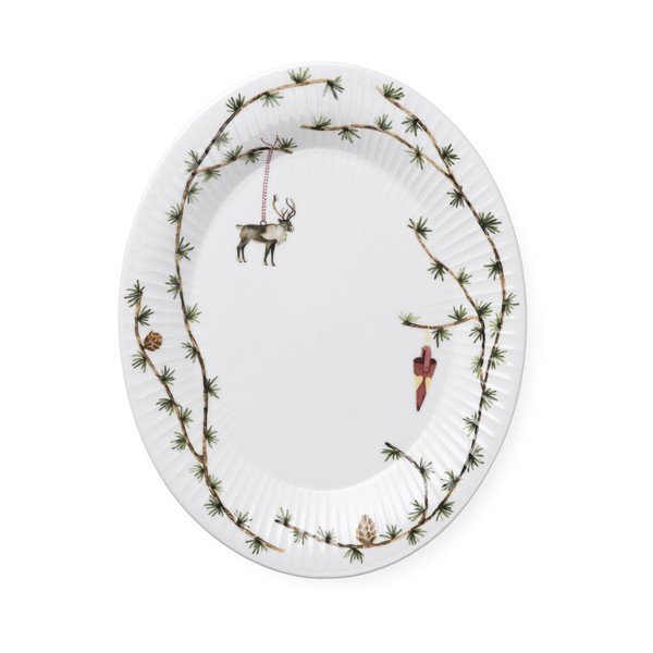 Vassoio in porcellana a tema natalizio 27x34 cm Hammershøi Christmas – Kähler Design
