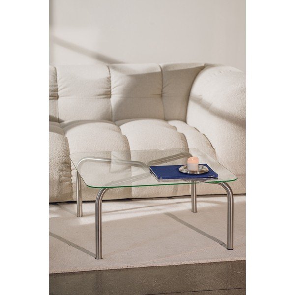 Tavolino da salotto argentato con piano in vetro 60x80 cm Uku – noo.ma-image-2