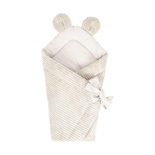 Copertina per neonati beige in velluto a coste 35x65 cm – Meowbaby