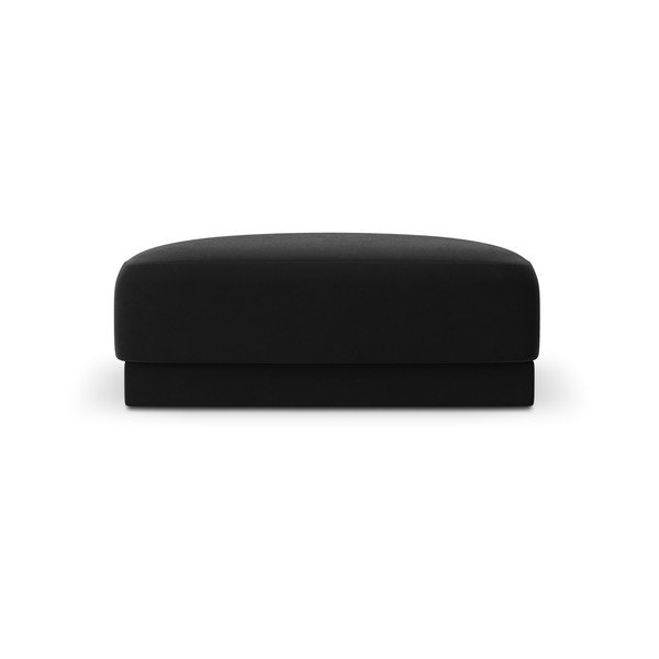 Sgabello in velluto nero Miley - Micadoni Home-image-1