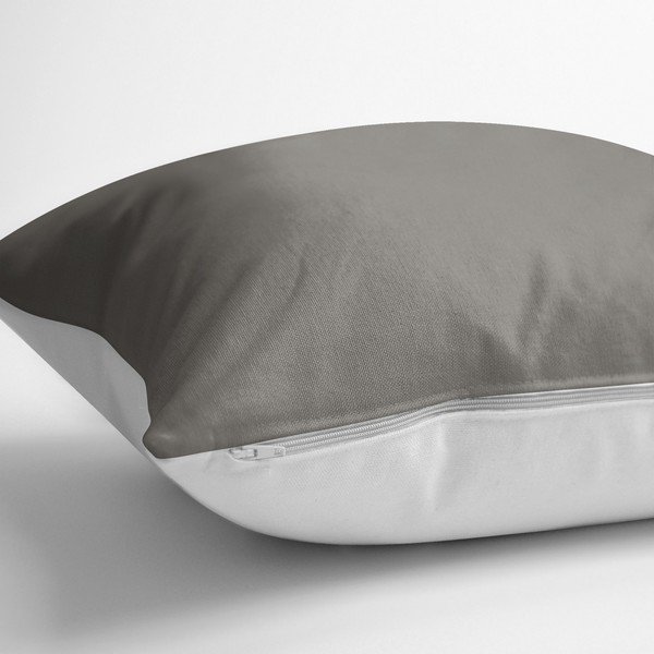 Soffice federa grigia in misto cotone, 70 x 70 cm - Minimalist Cushion Covers-image-1