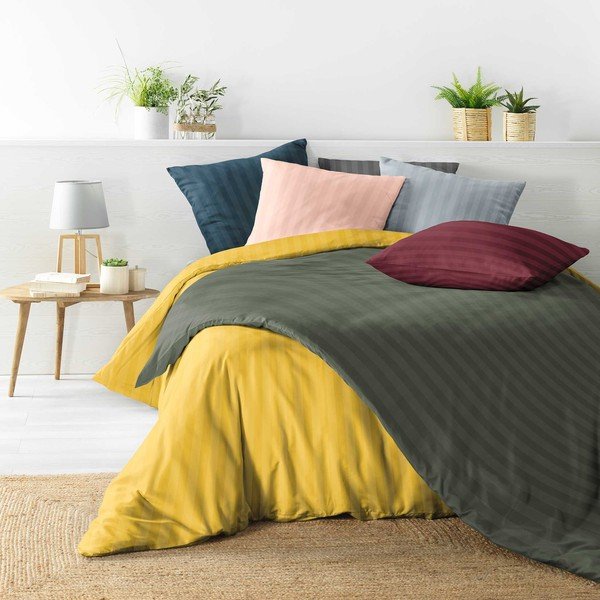 Biancheria da letto blu in microfibra per letto matrimoniale/per letto prolungato 240x220 cm Cleo – douceur d'intérieur-image-3