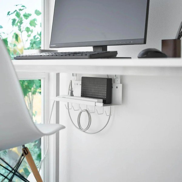 Organizer bianco in metallo per cavi Smart – YAMAZAKI-image-2