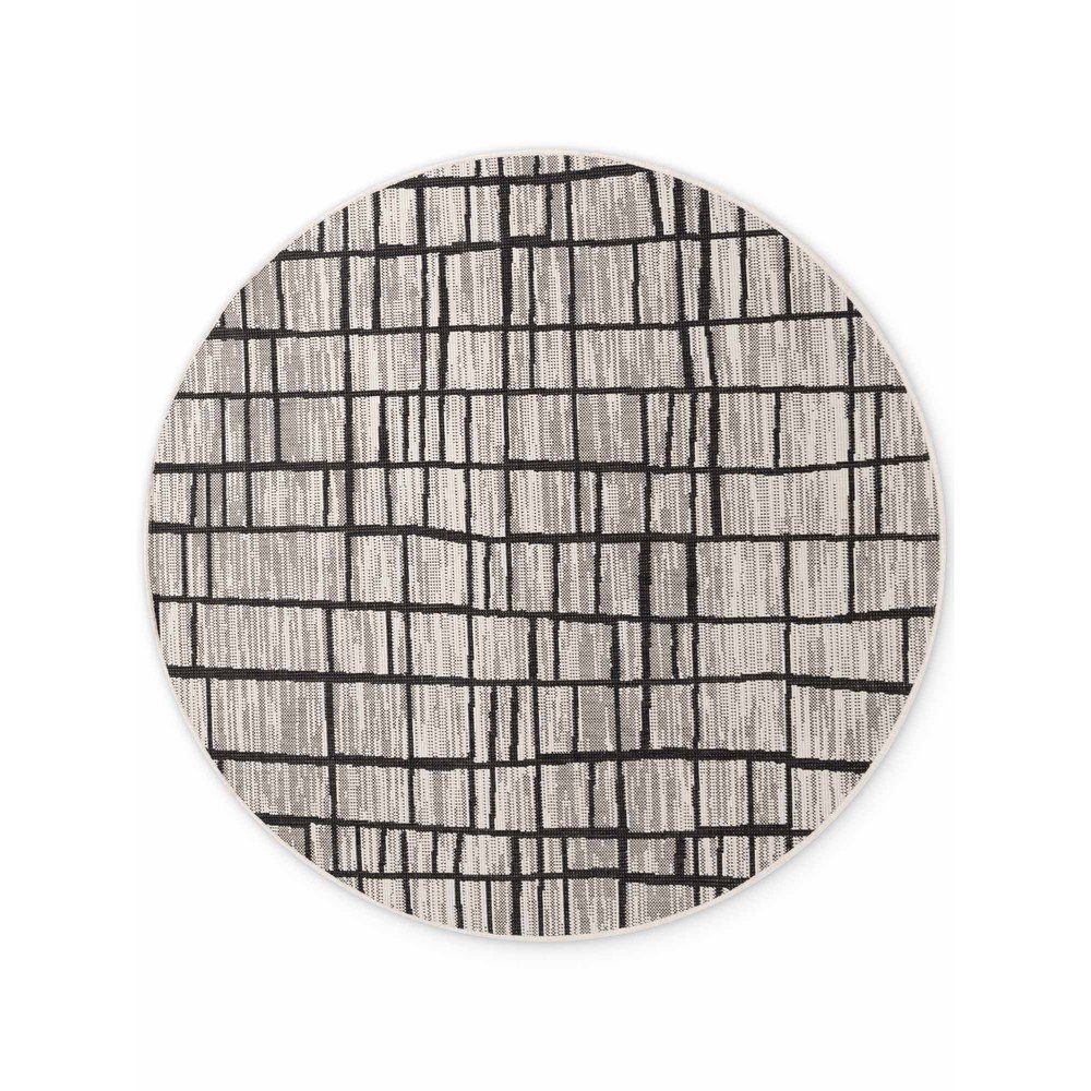 Tappeto da interno/esterno rotondo nero/color crema ø 200 cm Haringey Crouch – Ted Baker | Tappeti per esterni