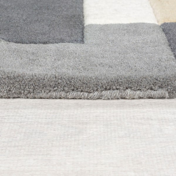 Passatoia grigia in lana 60x230 cm Collage – Flair Rugs-image-4