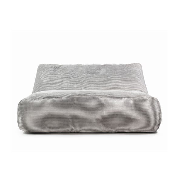 Puof a sacco grigio chiaro con rivestimento in velluto a coste Sofa Tube 160 – SLOWDOWN-image-2