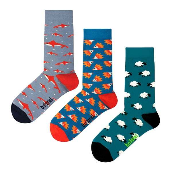 Set di 3 paia di calzini animali in confezione regalo, taglia 36-40 - Ballonet Socks