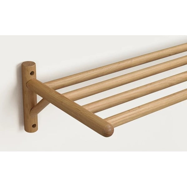 Scarpiera sospesa in legno di quercia in colore naturale Milford - Rowico-image-2