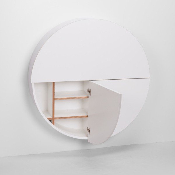 Tavolo da parete multifunzionale bianco Pill - EMKO-image-3