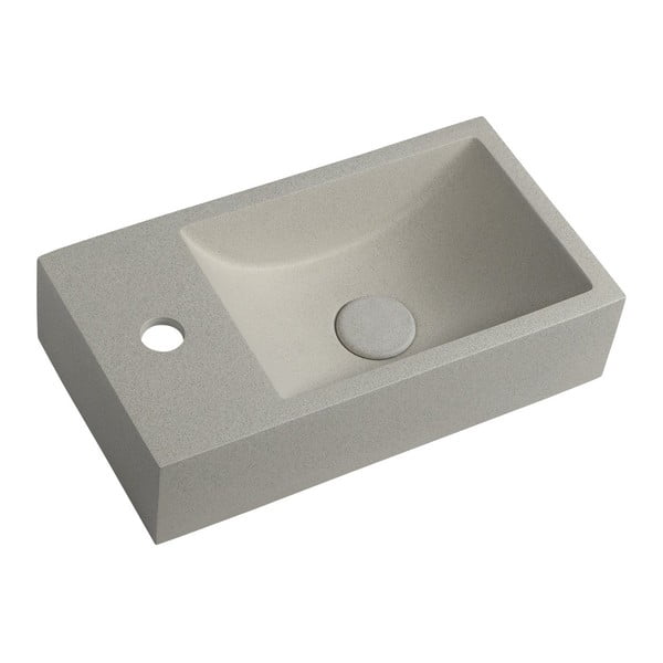 Lavabo in grigio chiaro in calcestruzzo 40x22 cm Crest – Sapho