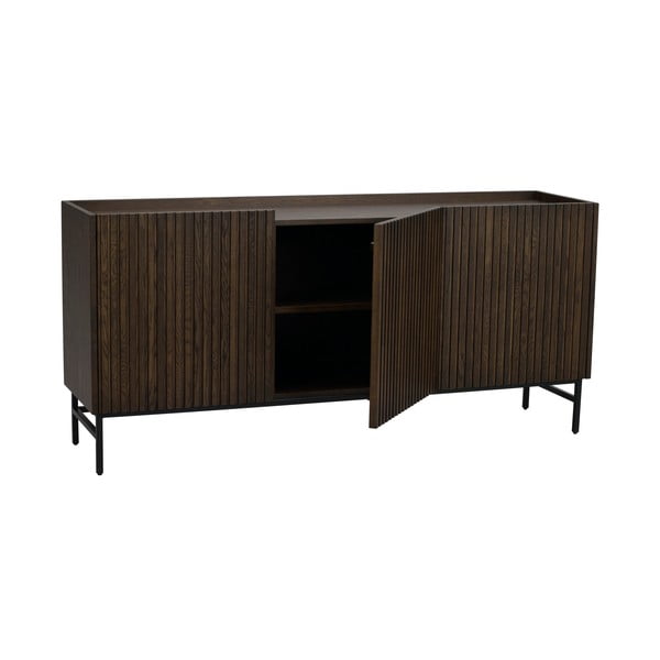 Cassettiera bassa marrone scuro in rovere 160x75 cm Halifax - Rowico-image-4