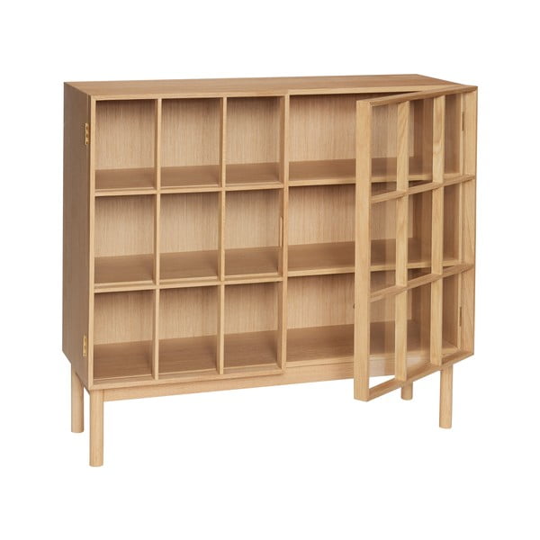 Vetrina in legno di quercia 100x90 cm Shoji - Hübsch-image-4