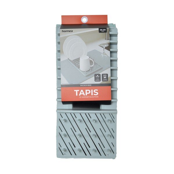 Tappetino scolapiatti azzurro in plastica 50x38 cm – Homéa-image-2