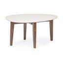 Tavolino da salotto bianco/di colore naturale con piano in marmo 50x70 cm Sylvester – Bizzotto