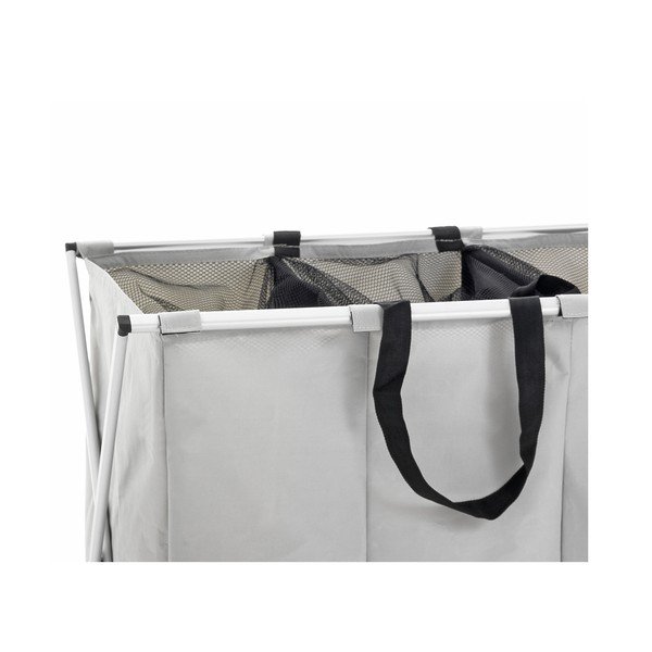 Cestino triplo grigio per la lavanderia - Tomasucci-image-2
