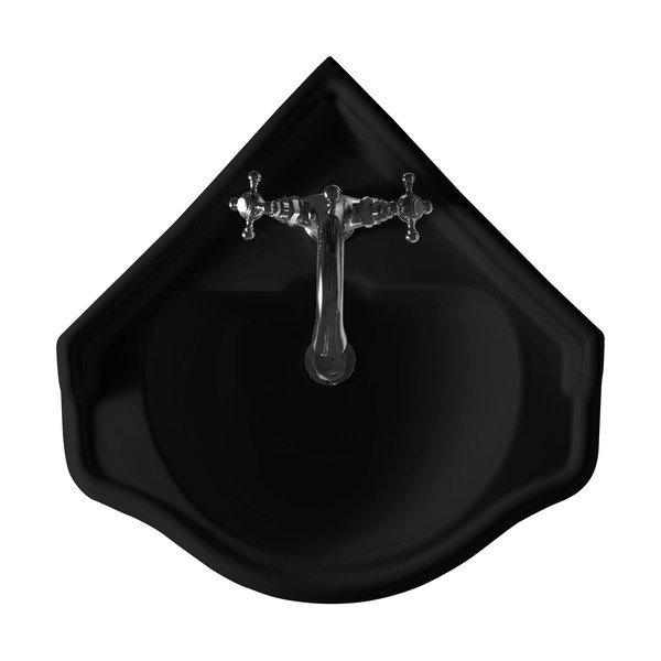 Lavabo nero in ceramica 57,5x58 cm Retro – Sapho-image-1