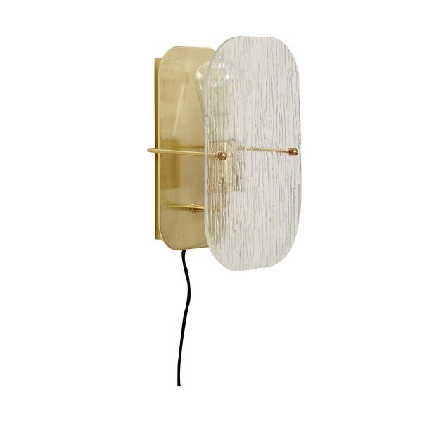 Lampada da parete per presa di corrente in ottone Ruffle - Hübsch