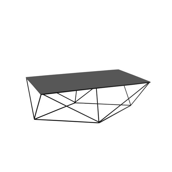 Tavolino nero Custom Form Daryl, lunghezza 140 cm - CustomForm