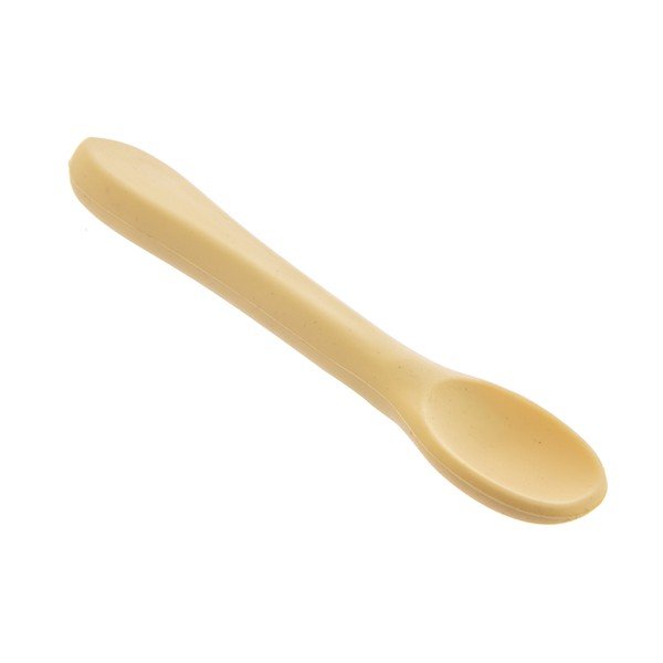 Cucchiaio da bambini giallo in silicone – Orion-image-2
