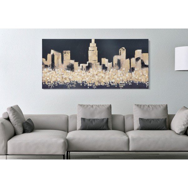 Dipinto 150x70 cm Golden City - Mauro Ferretti-image-1