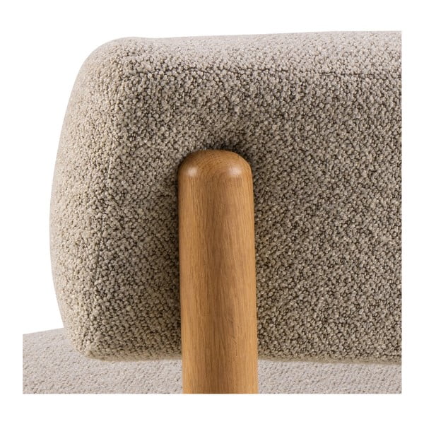 Poltrona beige in tessuto bouclé Burley - Actona-image-3