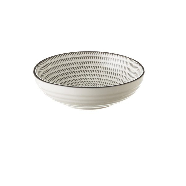 Šedo-bílá porcelánová miska Unimasa Signal,ø 12,6 cm