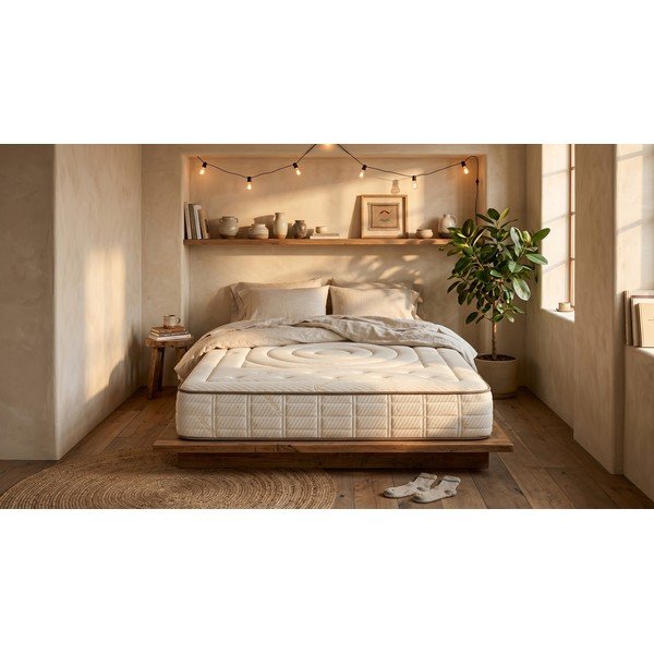 Materasso bifacciale in schiuma dura/media/termoregolatore 140x200 cm Cashmere Premier - Moonia-image-3