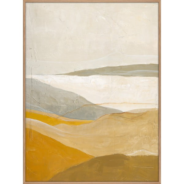 Quadro dipinto a mano 90x120 cm Yellow Field - Malerifabrikken