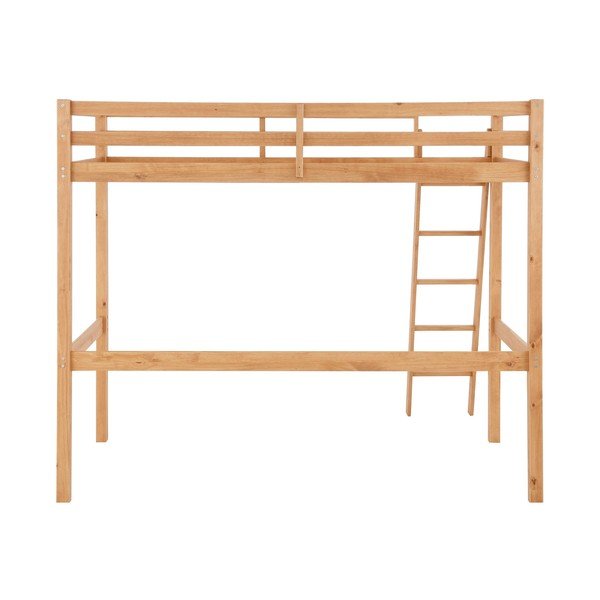 Letto da bambini rialzato di colore naturale con rete inclusa 90x200 cm Alpi2 – Støraa-image-3