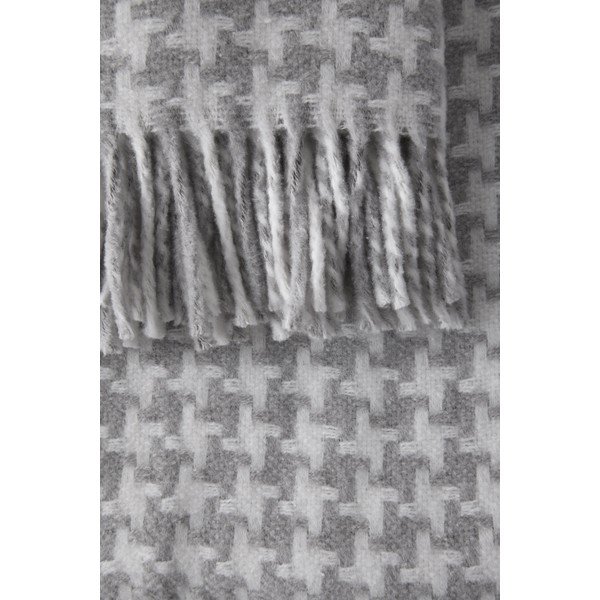 Plaid grigio chiaro con motivo a binario di gallo , 140 x 180 cm Pearls - Euromant-image-2