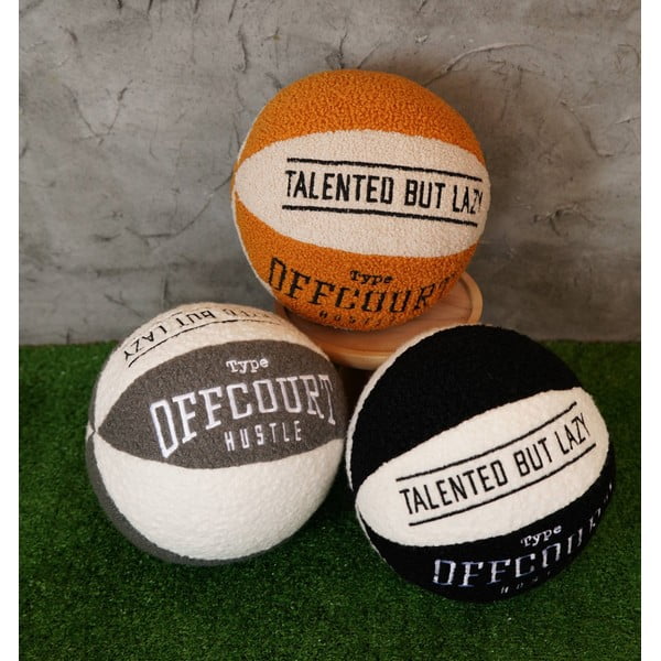 Cuscino decorativo in bouclé ø 25 cm Basketball – Mioli Decor-image-3