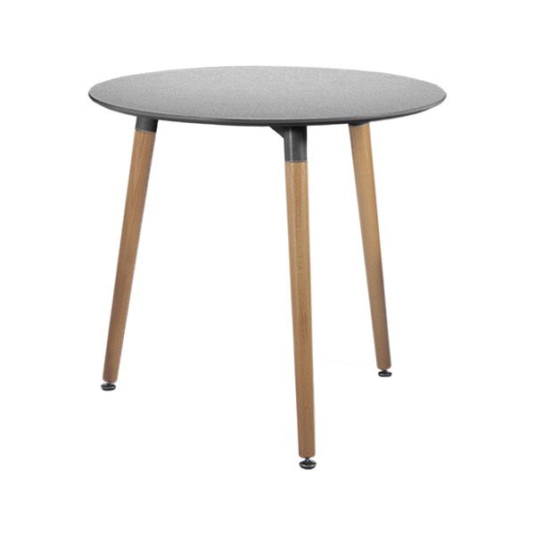 Šedý jídelní stůl Leitmotiv Elementary, ø 80 cm