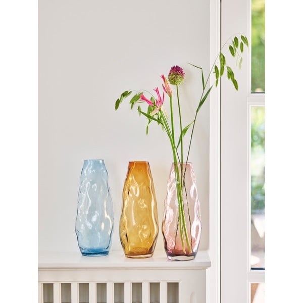 Vaso in vetro azzurro, altezza 28 cm - Bahne & CO-image-2