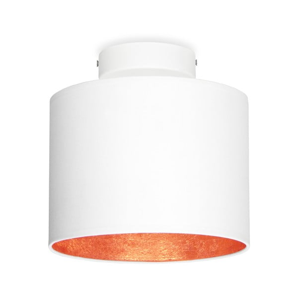 Lampada da soffitto bianca con dettaglio color rame MIKA XS, ø 20 cm Mika - Sotto Luce