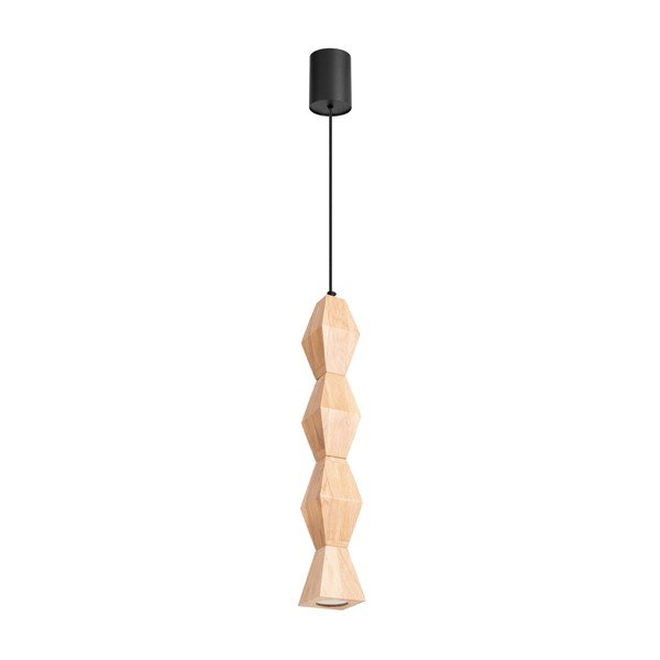 Lampadario di colore naturale in faggio massiccio ø 8 cm Cubo – Sollux