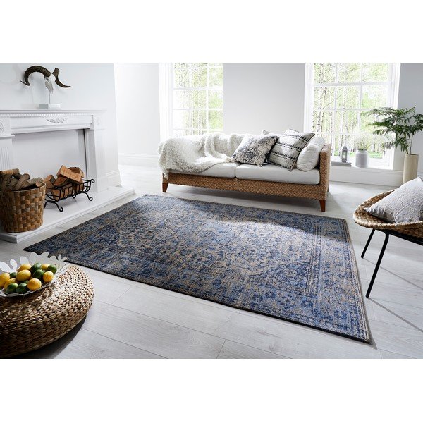 Tappeto blu tessuto a mano Palais, 120 x 170 cm - Flair Rugs-image-2