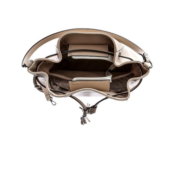 Béžová kožená kabelka Sofia Cardoni Loreto-image-4