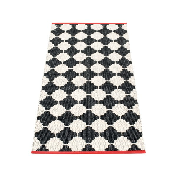 Passatoia da interno/esterno bianca e nera 70x150 cm Marre Black Coral  – Pappelina