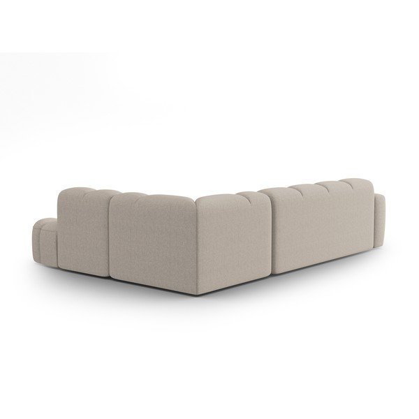 Divano con penisola beige Lisa - Micadoni Home-image-4