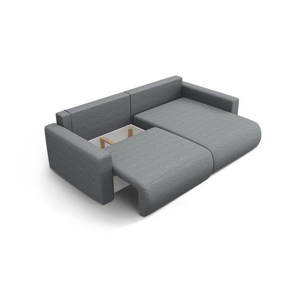 Divano angolare grigio allungabile con contenitore Belfast – Cosmopolitan Design-image-2
