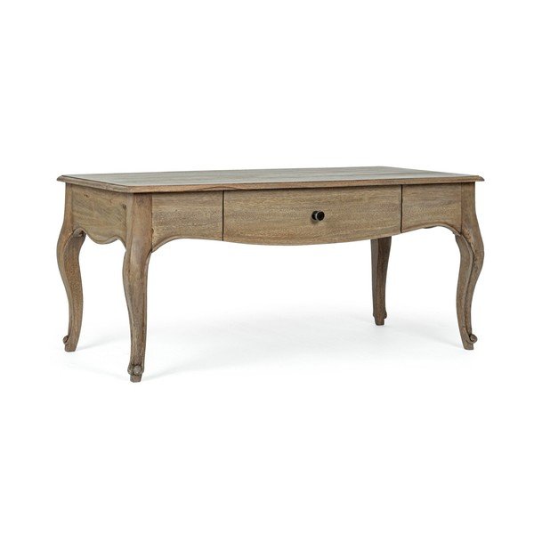 Tavolino da salotto colore naturale scuro in mango massiccio 55x110 cm Domitille – Bizzotto