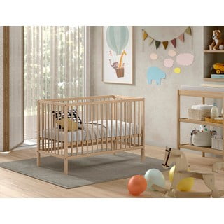 Lettino in legno di pino di colore naturale 60x120 cm DINO - Vipack