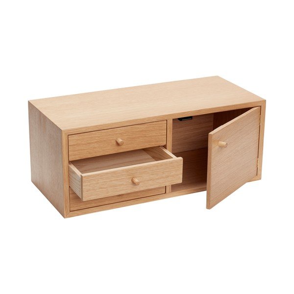 Mobile a sospensione in rovere naturale 50x20 cm Piccolo - Hübsch-image-2