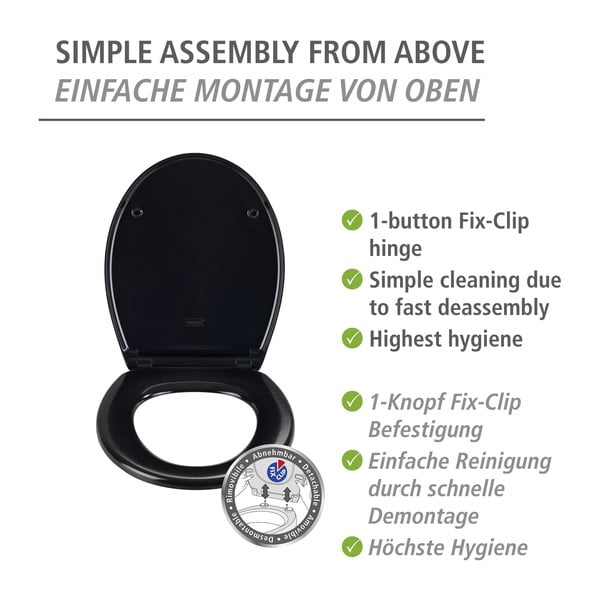 Sedile del wc con chiusura automatica 37,5 x 46 cm Vorno - Wenko-image-4